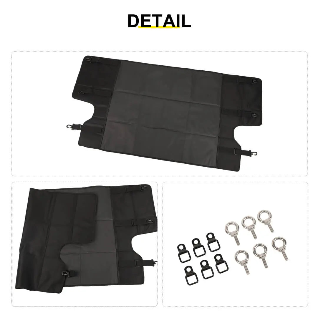 For 2007-2018 Jeep Wrangler JKU 4-Door Rear Cargo Cover Privacy Shade Trunk Luggage Cover
