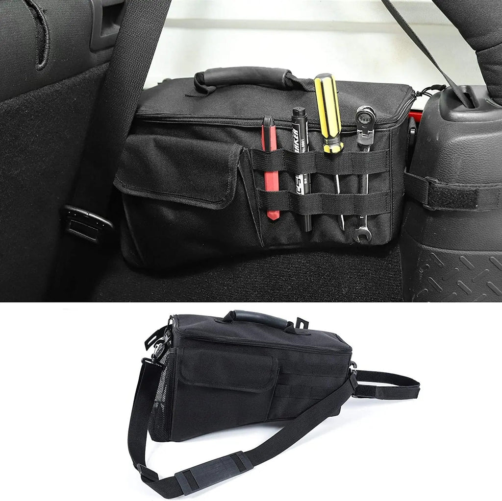For 2007-2018 Jeep Wrangler JKU 4-Door Rear Trunk Storage Bag Organizer with Carrying Handle, Right Side