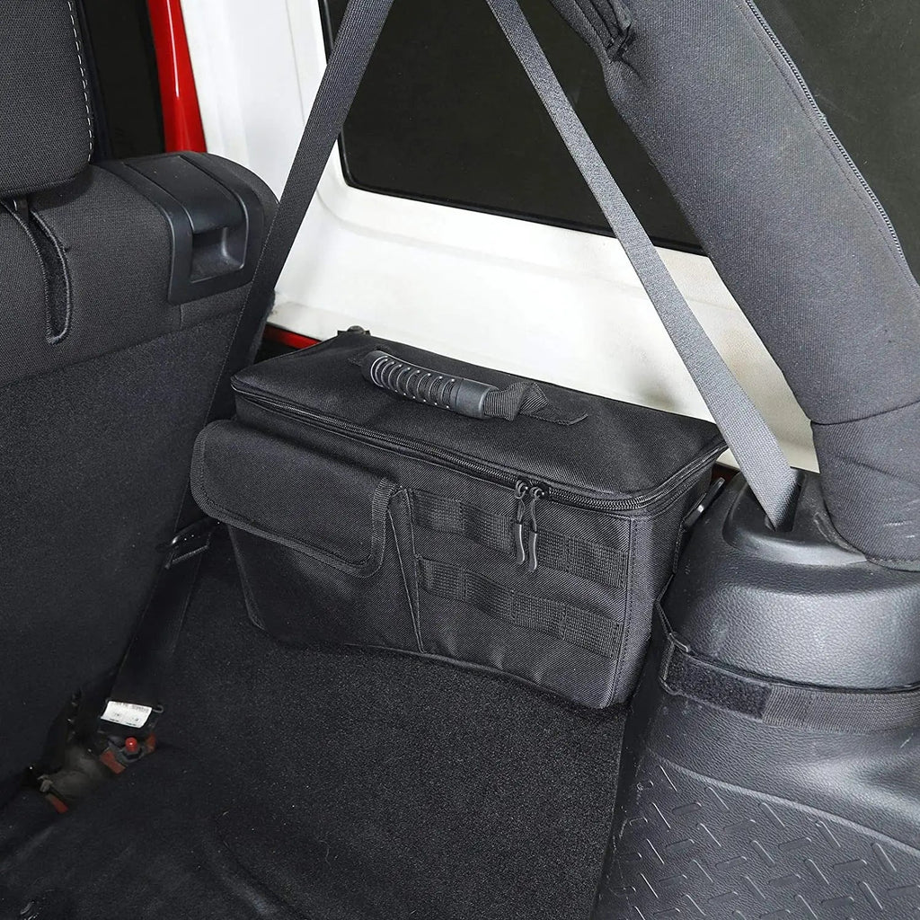 For 2007-2018 Jeep Wrangler JKU 4-Door Rear Trunk Storage Bag Organizer with Carrying Handle, Right Side