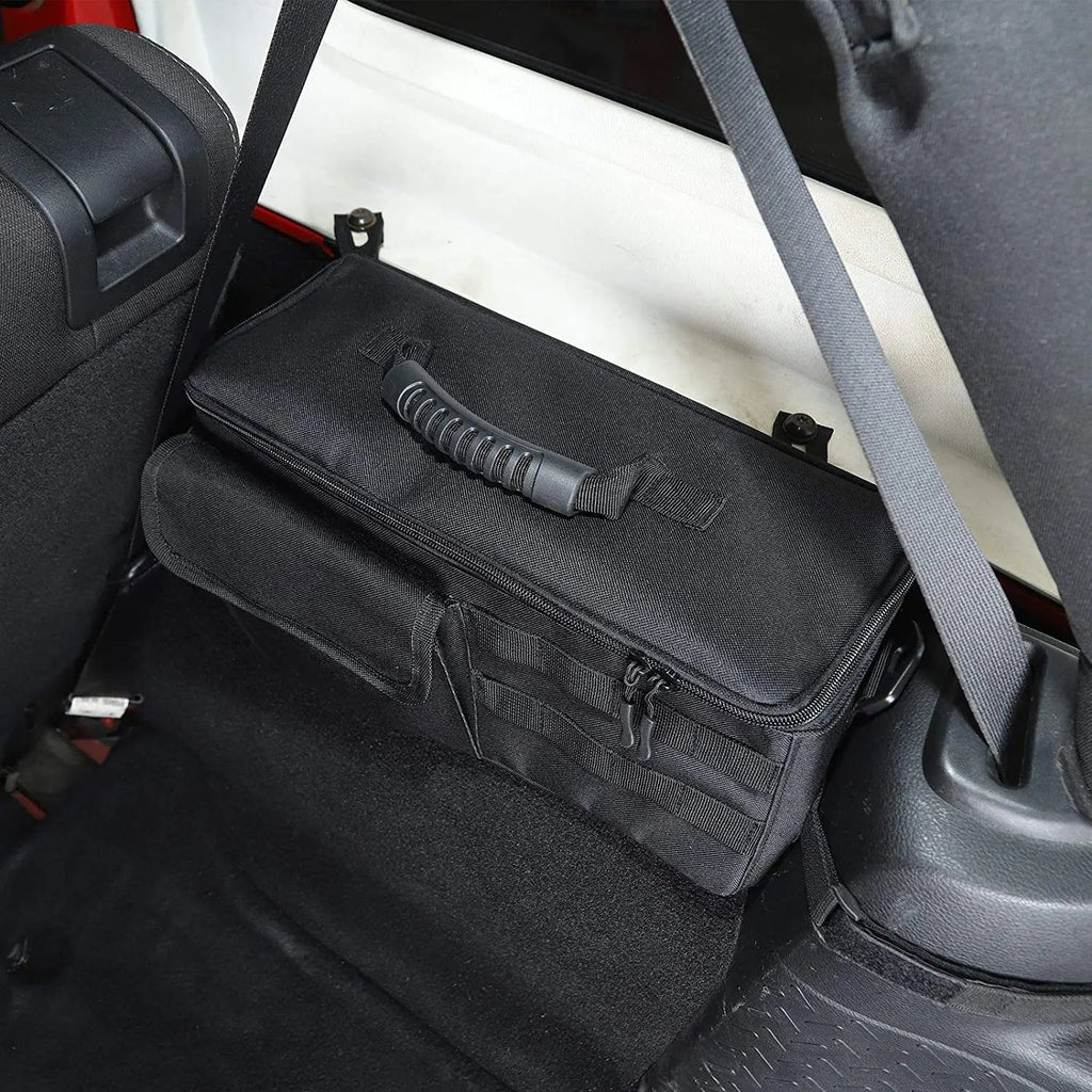 For 2007-2018 Jeep Wrangler JKU 4-Door Rear Trunk Storage Bag Organizer with Carrying Handle, Right Side