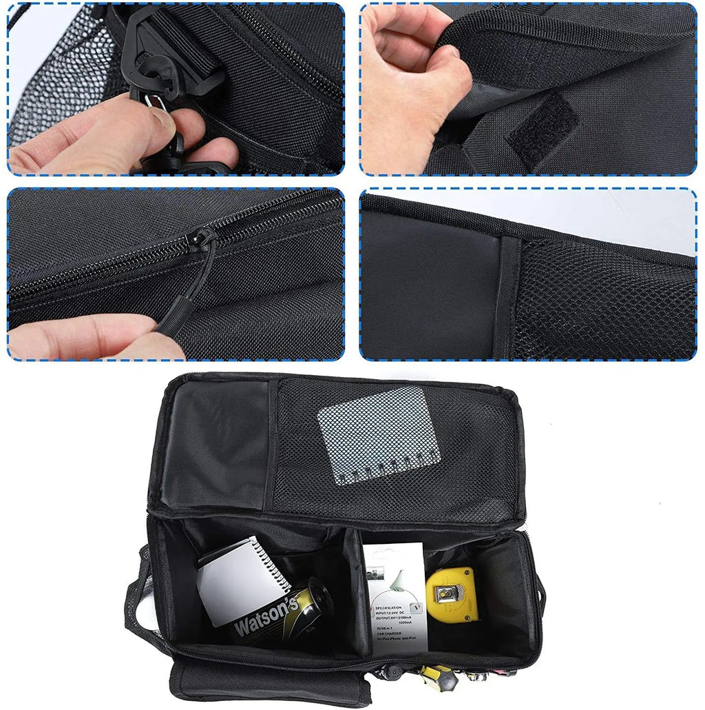 For 2007-2018 Jeep Wrangler JKU 4-Door Rear Trunk Storage Bag Organizer with Carrying Handle, Right Side