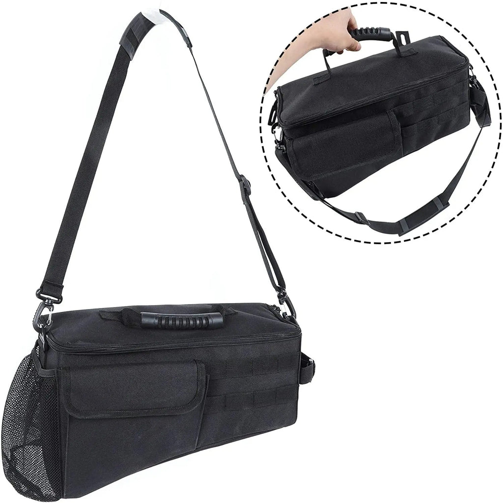 For 2007-2018 Jeep Wrangler JKU 4-Door Rear Trunk Storage Bag Organizer with Carrying Handle, Right Side