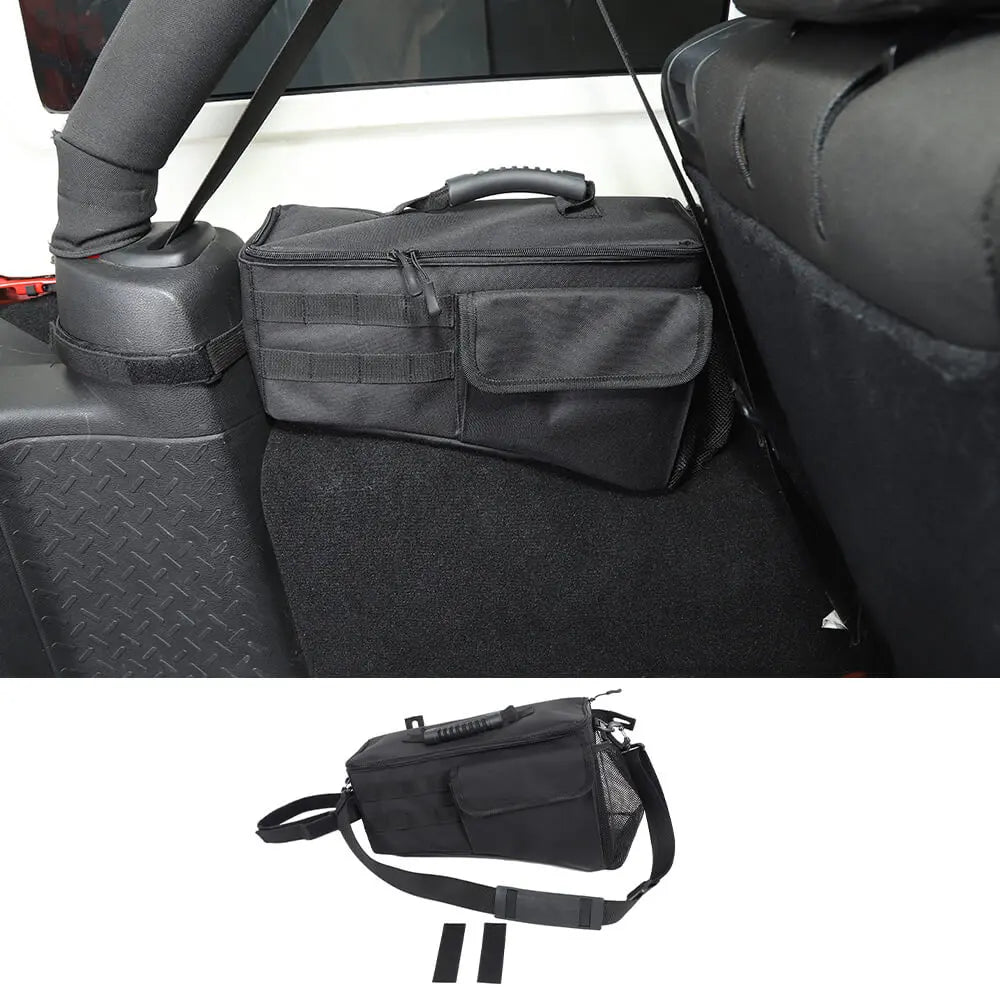 For 2007-2018 Jeep Wrangler JKU 4-Door Rear Trunk Storage Bag Organizer with Carrying Handle, Right Side