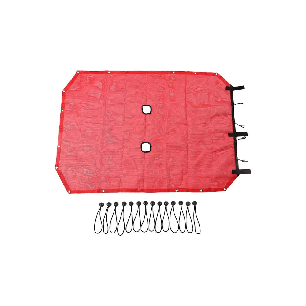 For 2007-2018 Jeep Wrangler JKU 4-Door Full-Length Mesh Bikini Top Sunshade – UV Protection Soft Roof Cover