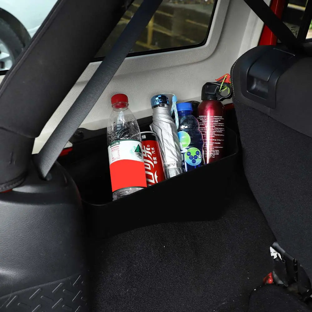 For 2007-2018 Jeep Wrangler JKU 4-Door Trunk Rear Cargo Storage Box Organizer, Compartment Box Bins, Black