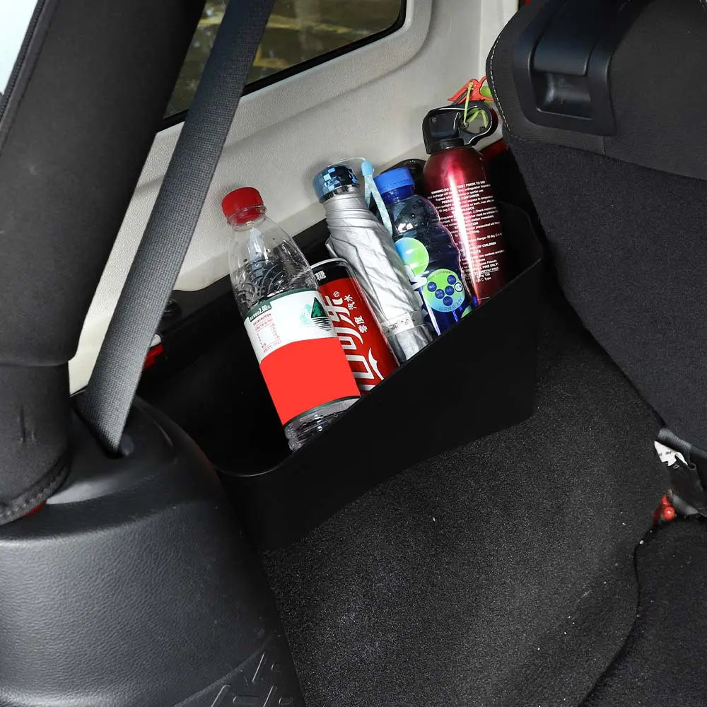 For 2007-2018 Jeep Wrangler JKU 4-Door Trunk Rear Cargo Storage Box Organizer, Compartment Box Bins, Black