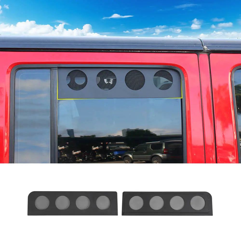 For 2007-2018 Jeep Wrangler JKU 4Door Rear Door Window Louver Air Vent Panel Trim Cover