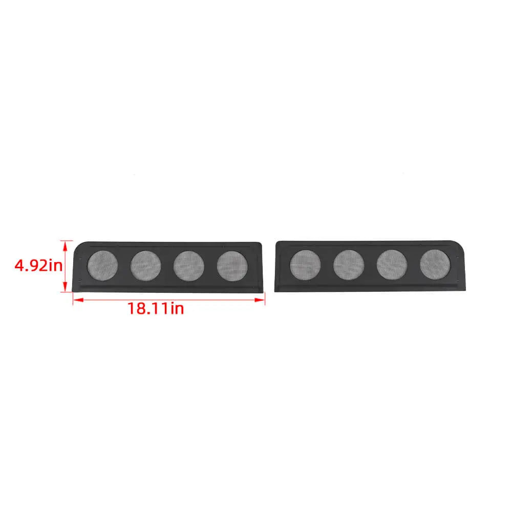 For 2007-2018 Jeep Wrangler JKU 4Door Rear Door Window Louver Air Vent Panel Trim Cover