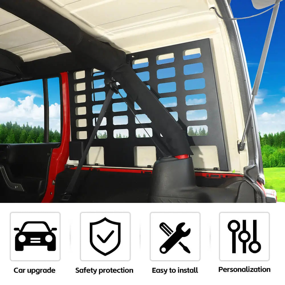 For 2007-2018 Jeep Wrangler JKU 4Door Rear Trunk Expansion Luggage Rack Cargo Shelf