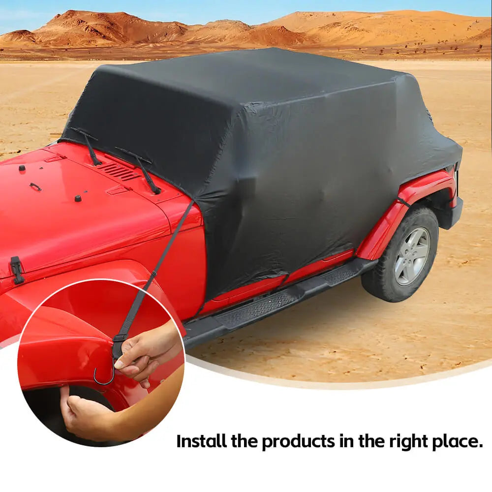 For 2007-2018 Jeep Wrangler JKU 4Door Waterproof Protection Cab Car Cover