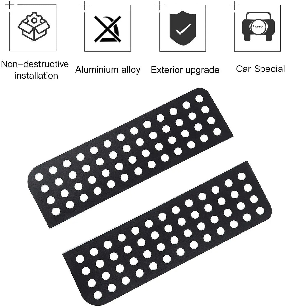 For 2007-2018 Jeep Wrangler JKU 4Doors Rear Door Window Glass Panel Trim Cover