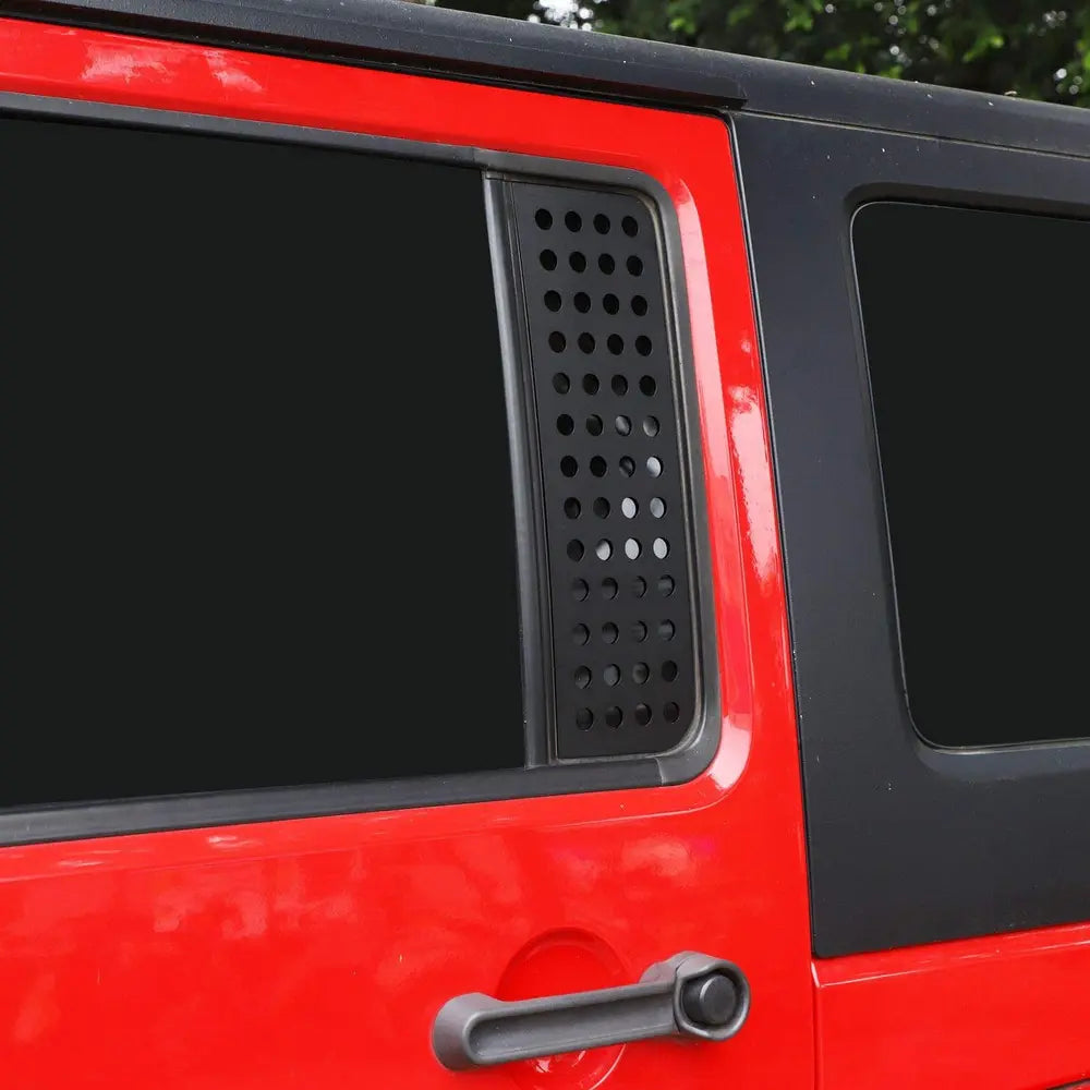 For 2007-2018 Jeep Wrangler JKU 4Doors Rear Door Window Glass Panel Trim Cover