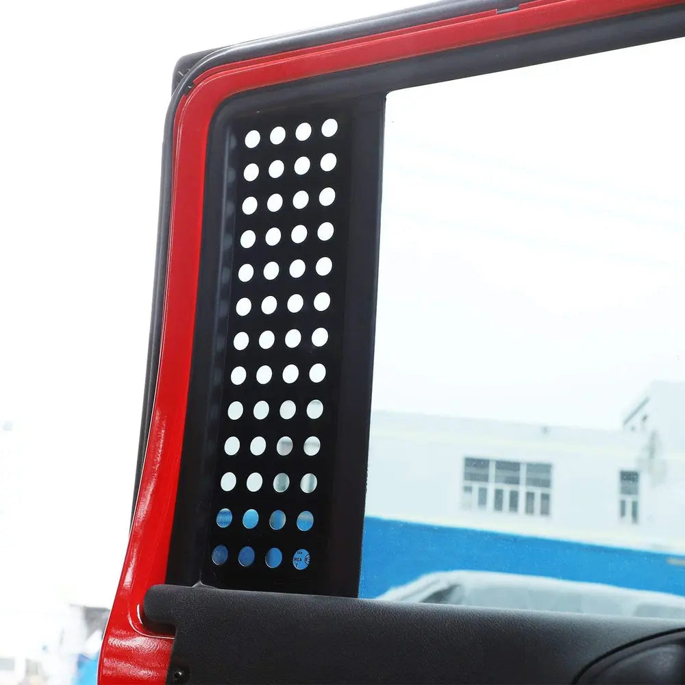 For 2007-2018 Jeep Wrangler JKU 4Doors Rear Door Window Glass Panel Trim Cover