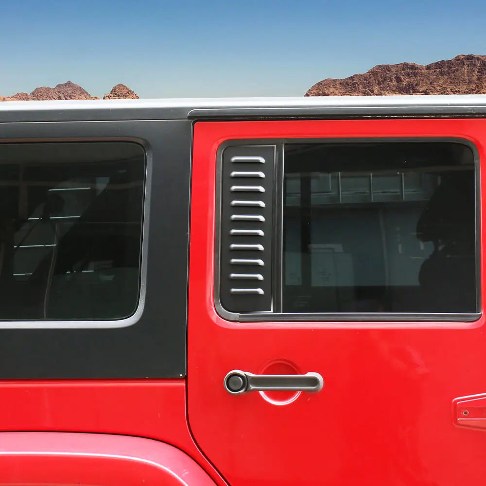 For 2007-2018 Jeep Wrangler JKU Rear Car Door Small Window Glass Cover 4 Door