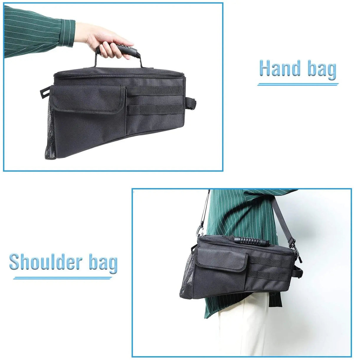 For 2007-2018 Jeep Wrangler JKU Rear Trunk Storage Bag Pockets Organizer, Durable Oxford