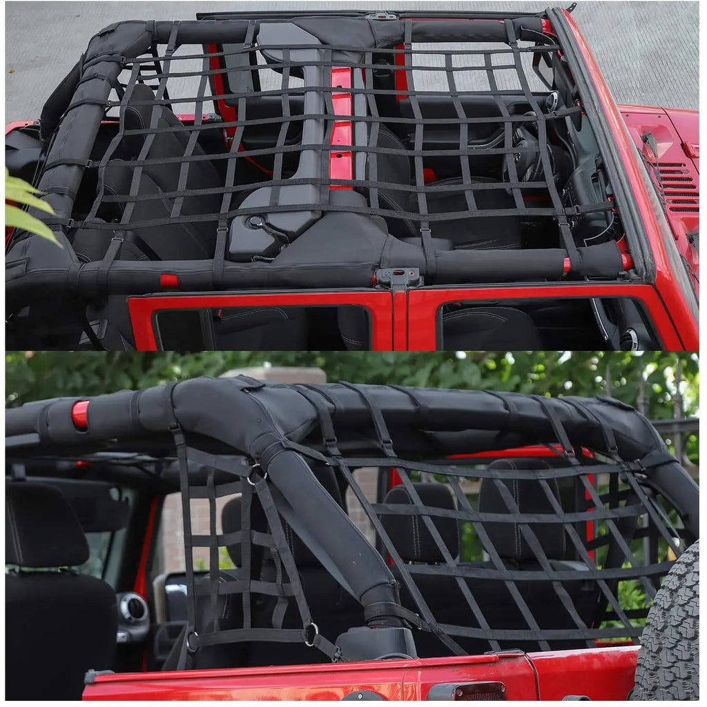 For 2007-2018 Jeep Wrangler JKU Unlimited 4 Door Cargo Net