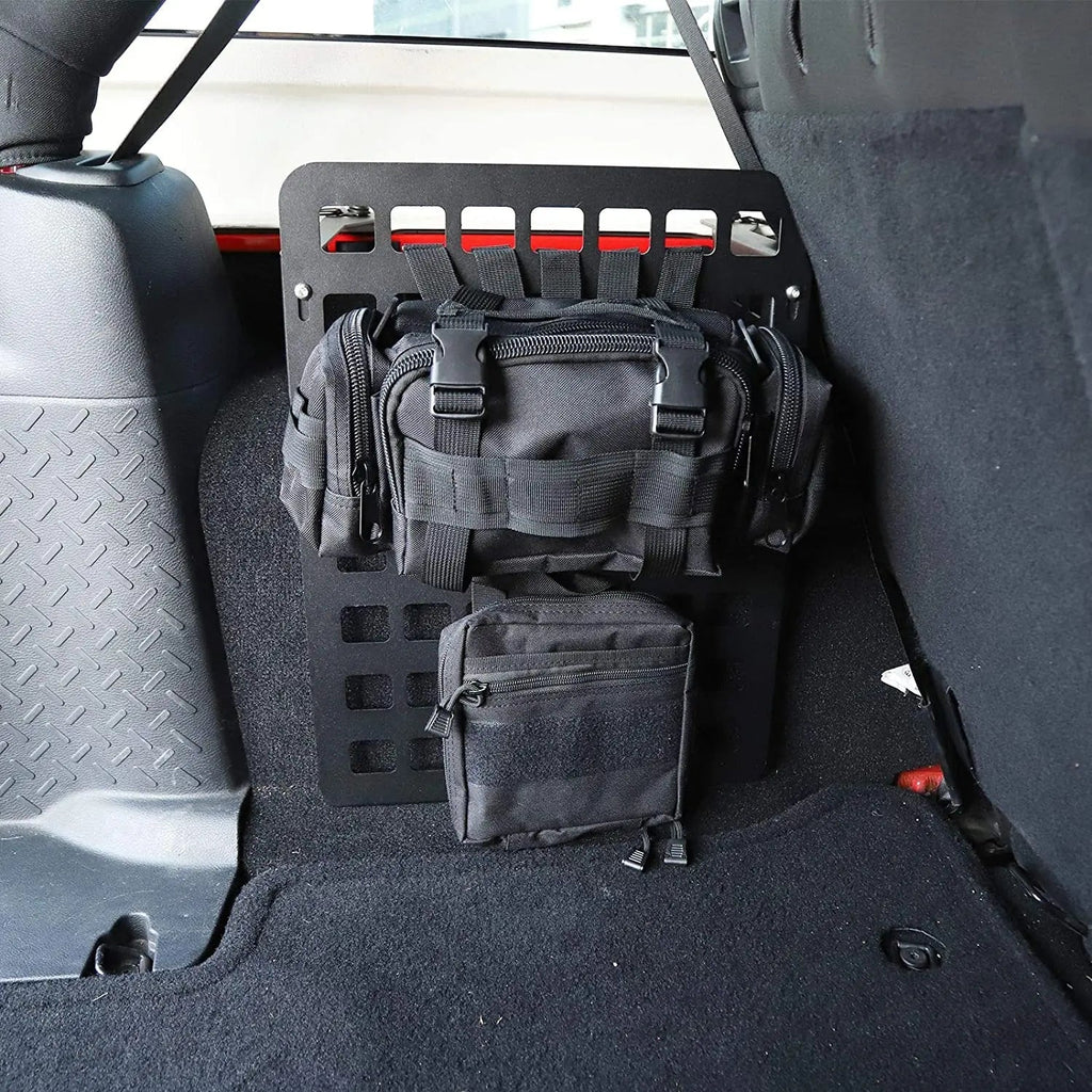 For 2007-2018 Jeep Wrangler JKU Unlimited 4-Door Metal Trunk MOLLE Panel | Modular Tactical Storage System (Left Side)