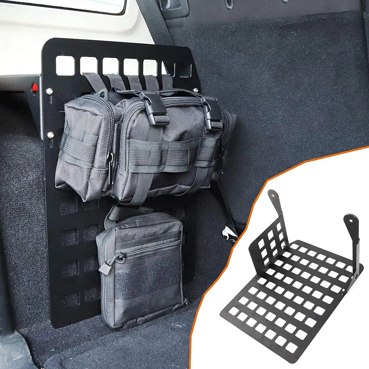 For 2007-2018 Jeep Wrangler JKU Unlimited 4-Door Metal Trunk MOLLE Panel | Modular Tactical Storage System (Left Side)