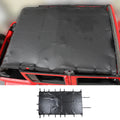 For 2007-2018 Jeep Wrangler JKU, 4 Doors Leather Soft Top Sunshade Mesh Full Length Mesh Sun Shade UV Blocker Mesh Screen Sunshade