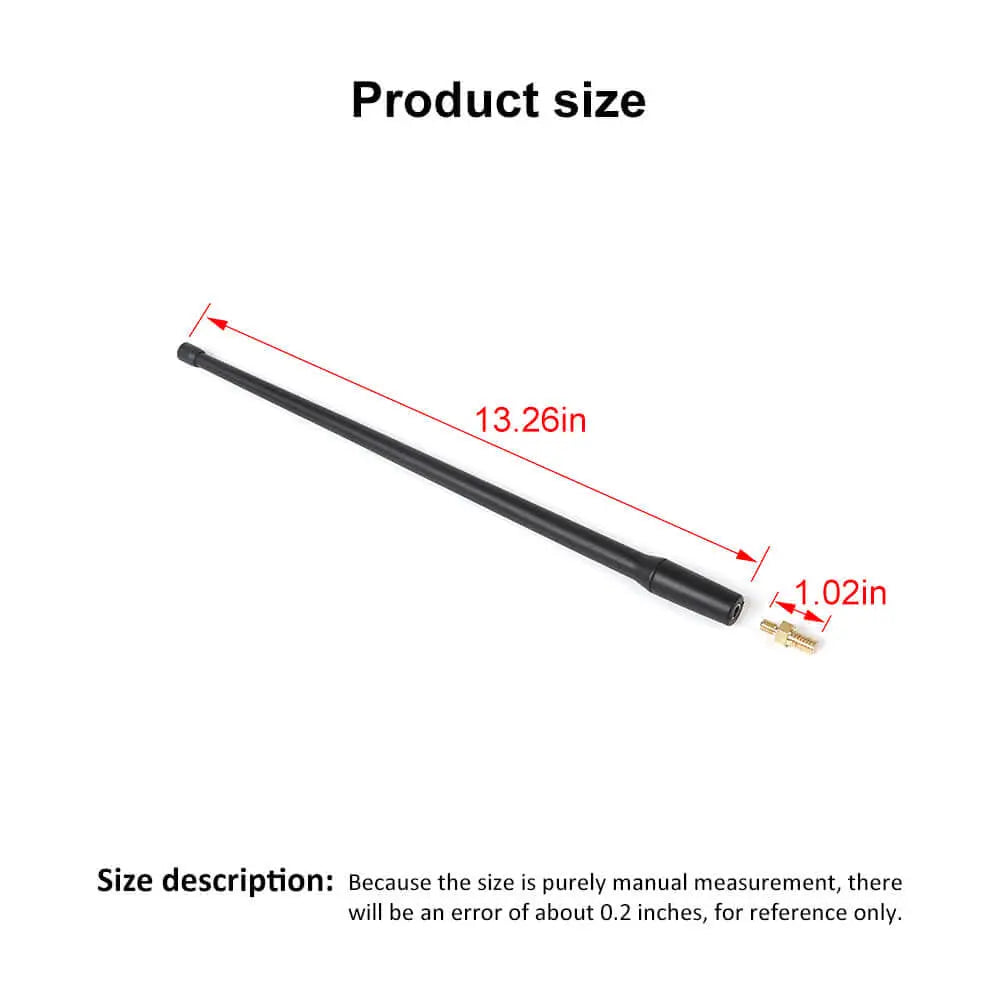 For 2007-2023 Jeep Wrangler JK JKU JL JLU & Gladiator JT 13 Inch Short Radio Antenna