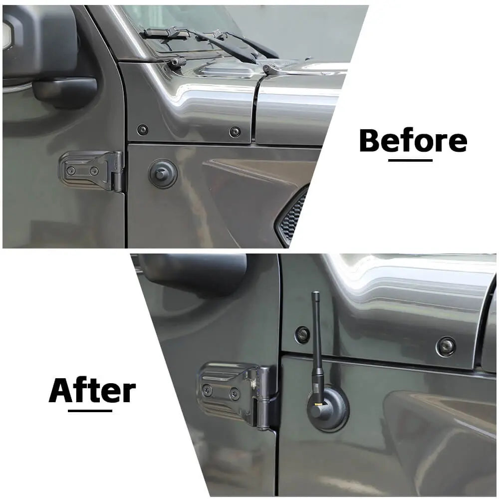 For 2007-2023 Jeep Wrangler JK JL/Gladiator JT Stubby Reflex Radio Antenna AM/FM