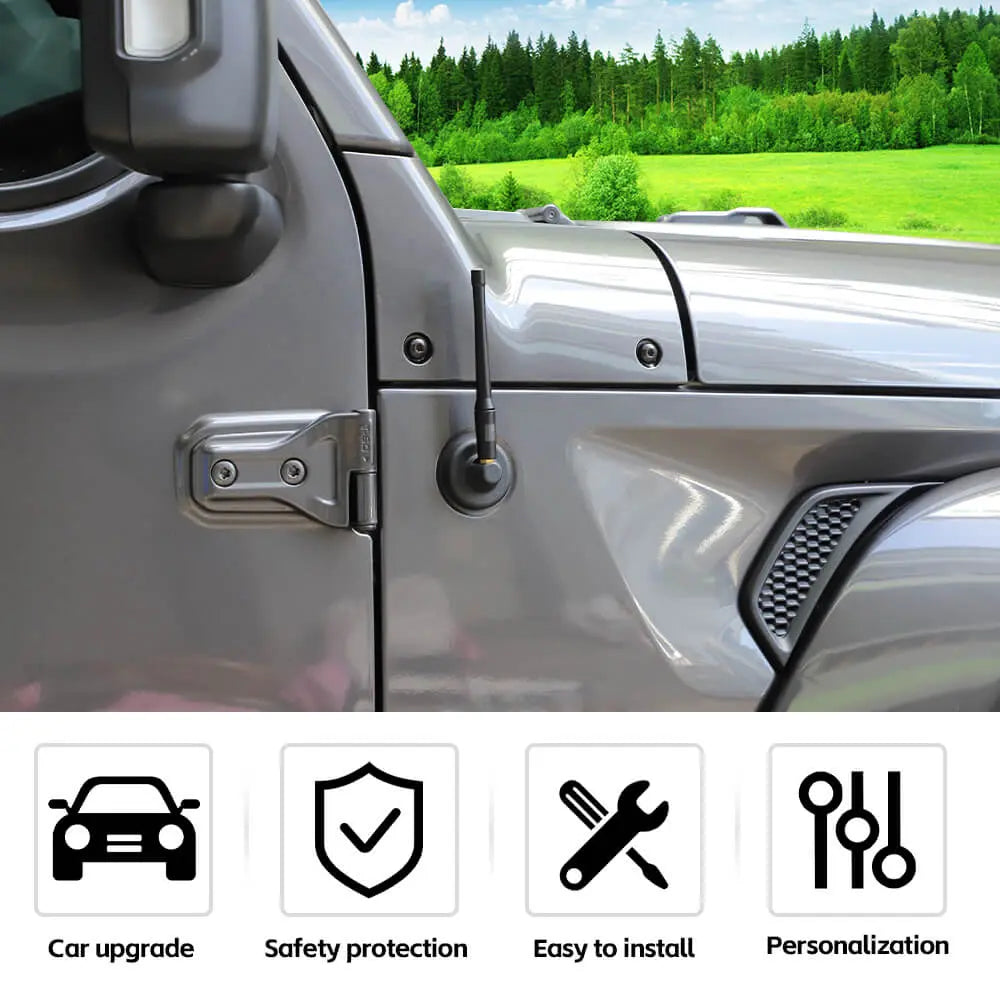 For 2007-2023 Jeep Wrangler JK JL/Gladiator JT Stubby Reflex Radio Antenna AM/FM