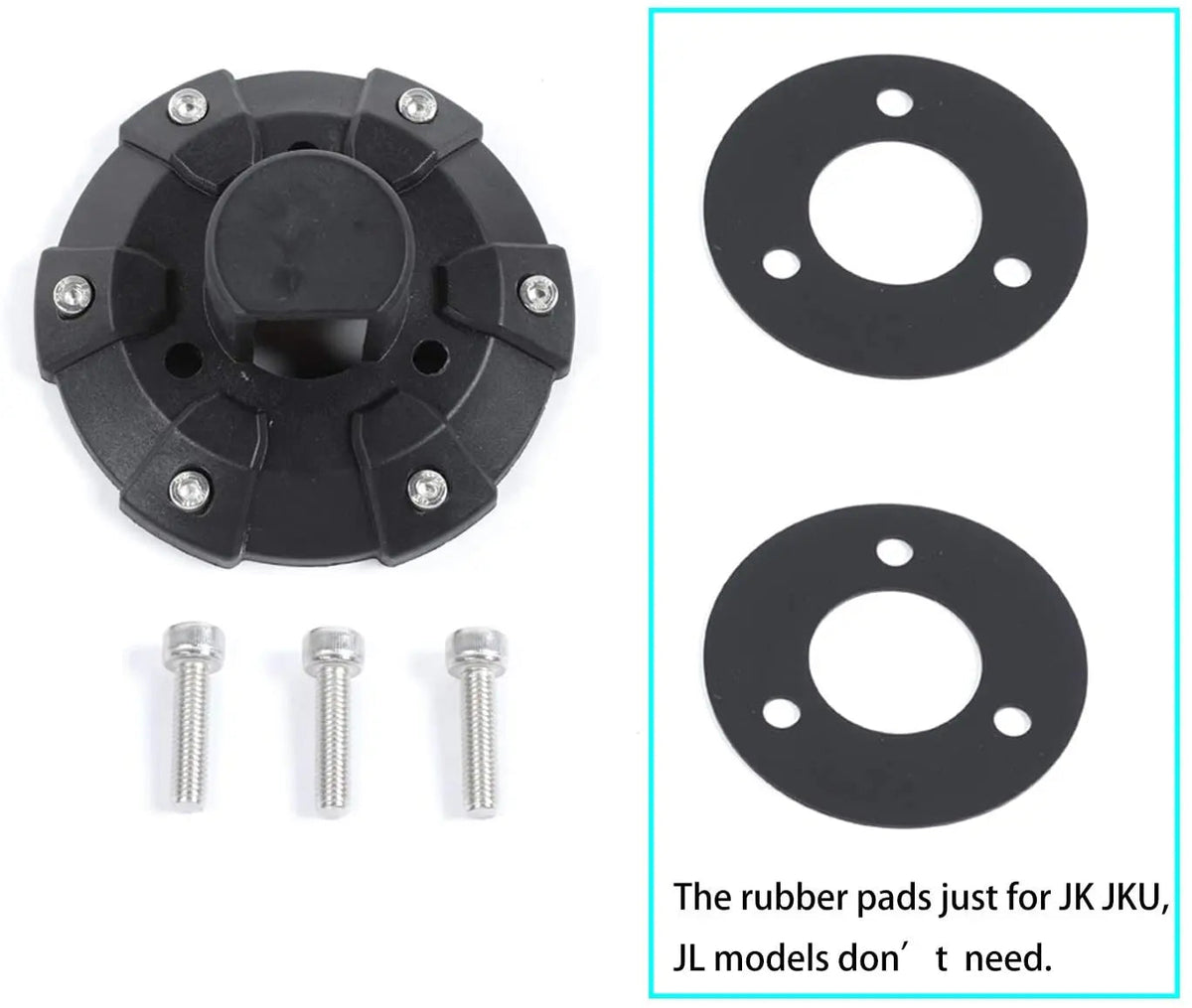 For 2007-2023 Jeep Wrangler JK JL JT Radio Antenna Base Cover