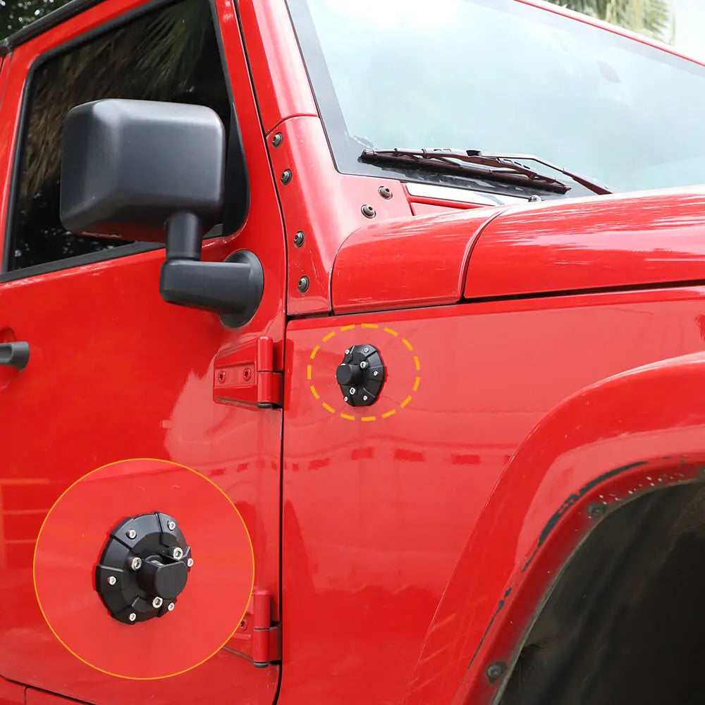 For 2007-2023 Jeep Wrangler JK JL & Gladiator JT 2pc Antenna Base Cover Replacement Trim Black