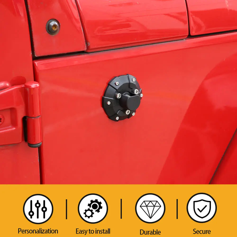 For 2007-2023 Jeep Wrangler JK JL & Gladiator JT 2pc Antenna Base Cover Replacement Trim Black