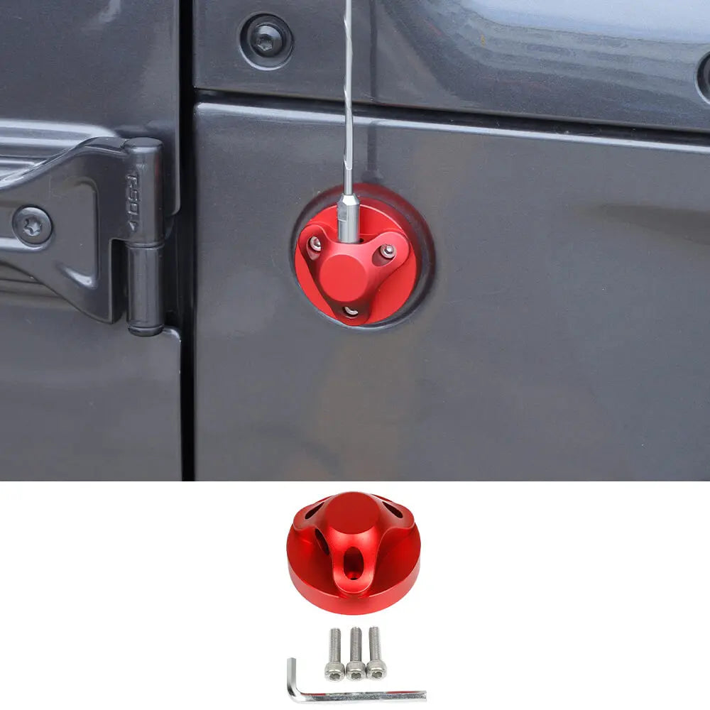 For 2007-2023 Jeep Wrangler JK JL & Gladiator JT Aluminium Alloy Antenna Base Cover Replacement Trim