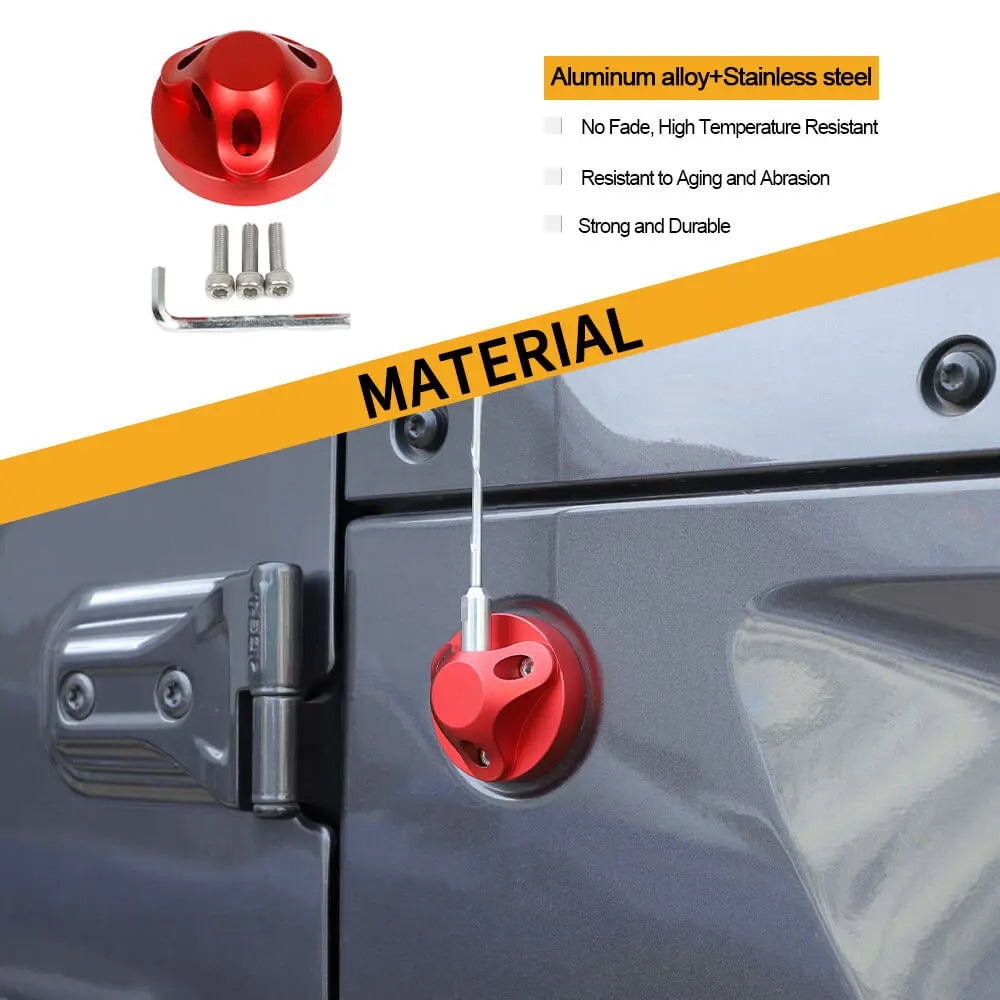 For 2007-2023 Jeep Wrangler JK JL & Gladiator JT Aluminium Alloy Antenna Base Cover Replacement Trim
