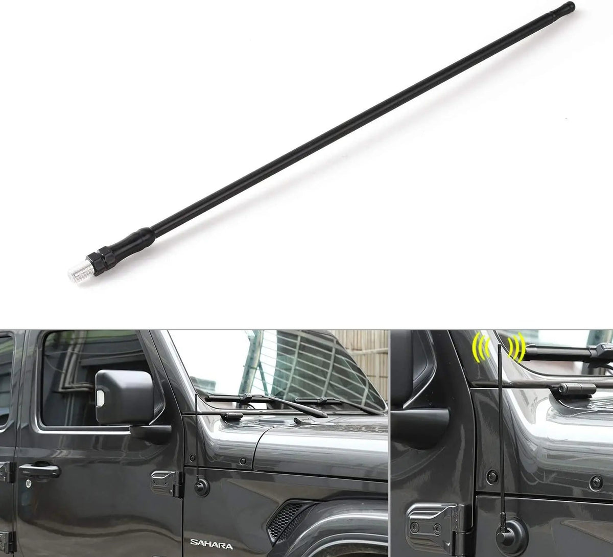 For 2007-2023 Jeep Wrangler JK & JL & Gladiator JT FM/AM Radio Antenna Flexible