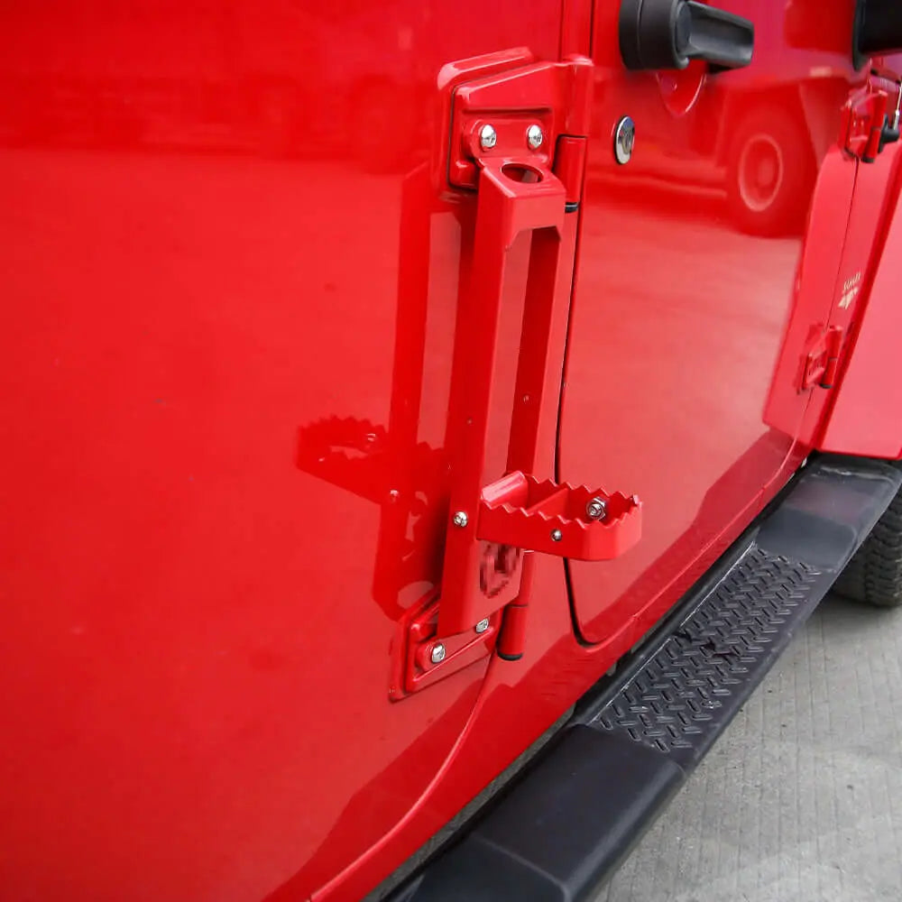 For 2007+ Jeep Wrangler JK JKU JL JLU 4 X Door Hinge Step Foot Peg Folding Foot Pedal