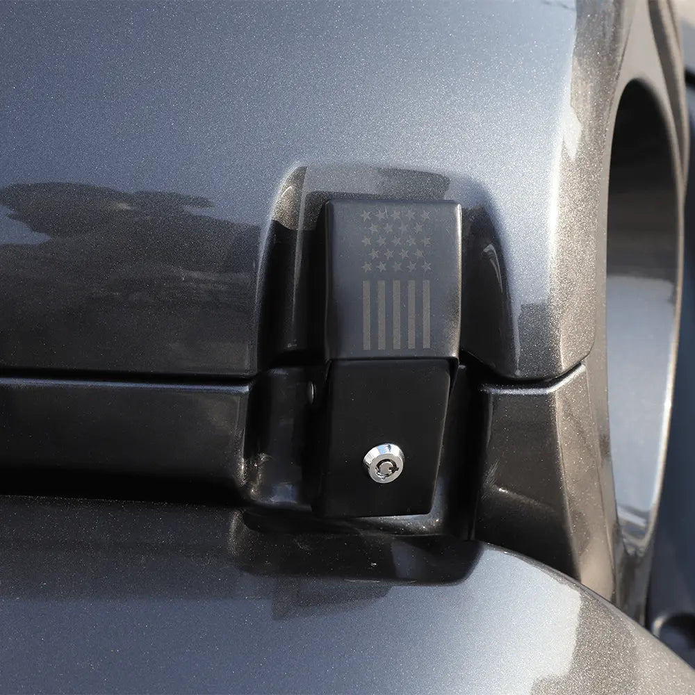 For 2007+ Jeep Wrangler JK JKU JL JLU Gladiator JT Latch Locking Hood Catch Kit