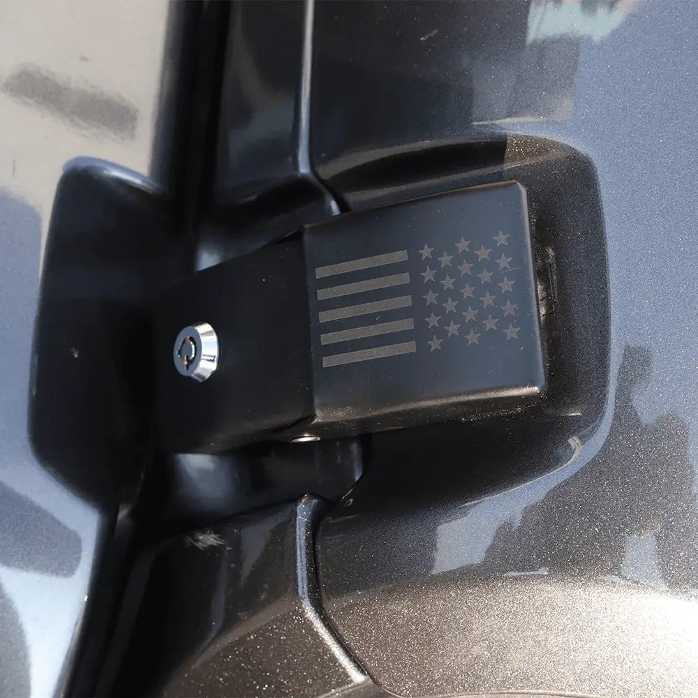 For 2007+ Jeep Wrangler JK JKU JL JLU Gladiator JT Latch Locking Hood Catch Kit