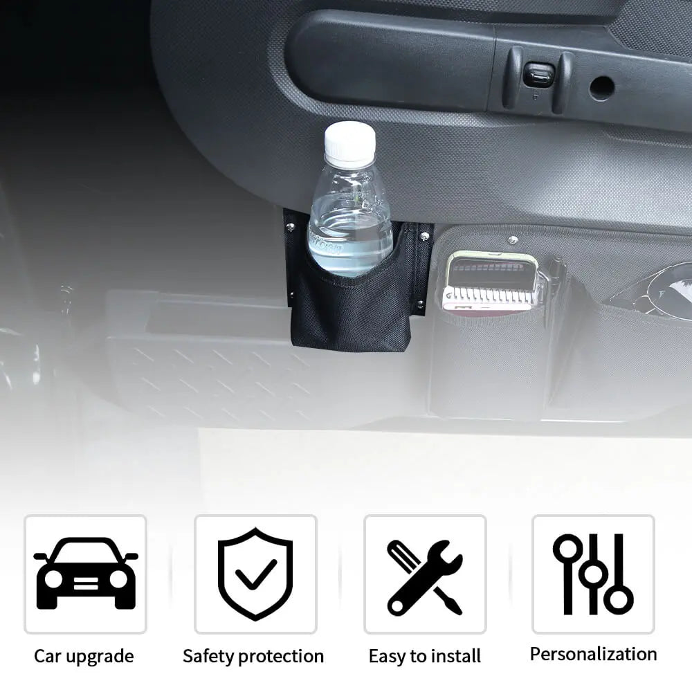 For 2007+ Jeep Wrangler JK JKU JL JLU JT 2/4Door  2*Front Door Storage Pockets Organizer Bag