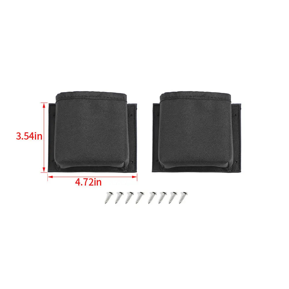 For 2007+ Jeep Wrangler JK JKU JL JLU JT 2/4Door  2*Front Door Storage Pockets Organizer Bag