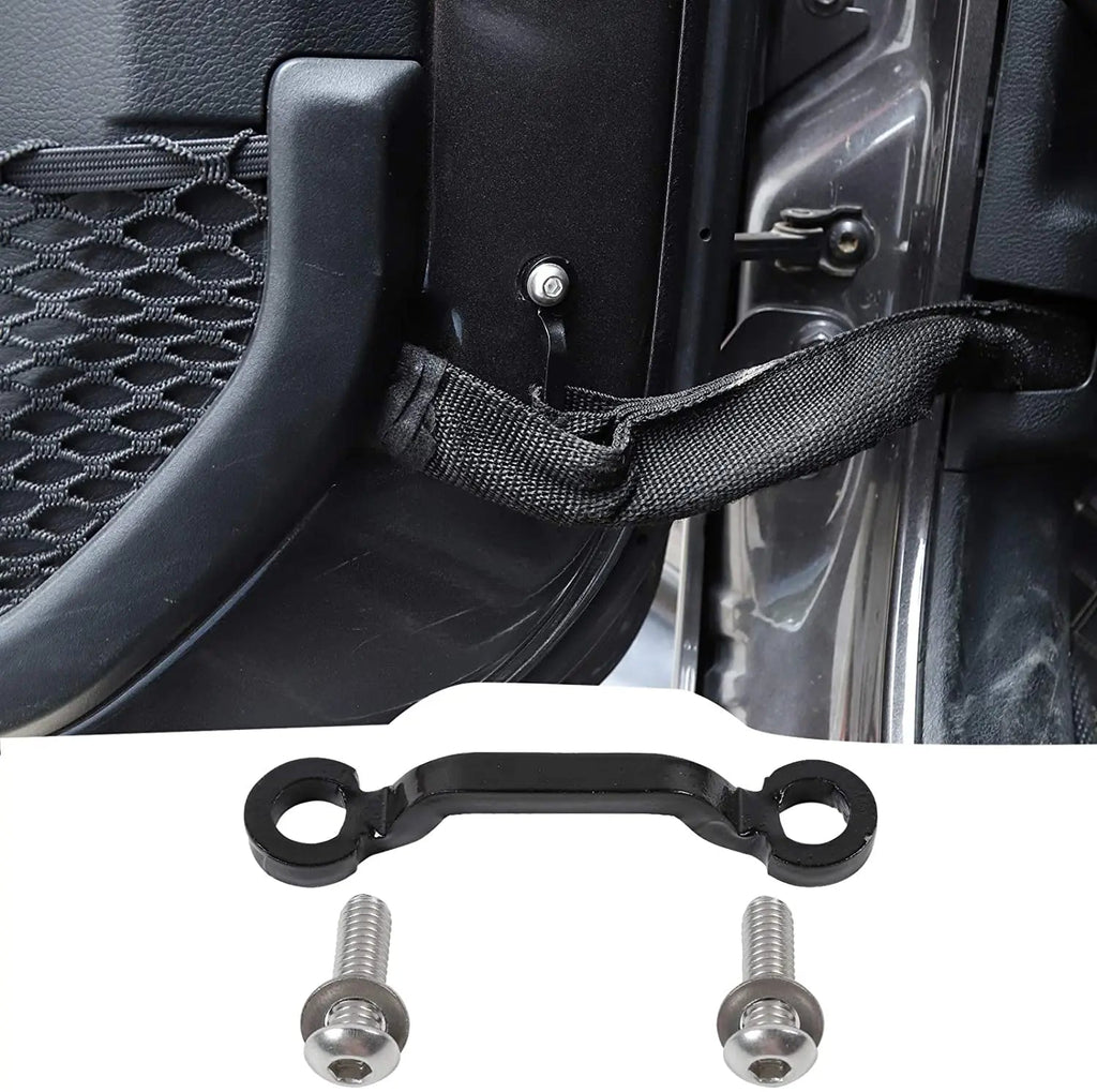 For 2007+ Jeep Wrangler JK JKU JL JLU JT Door Limit Strap Bracket with Screws