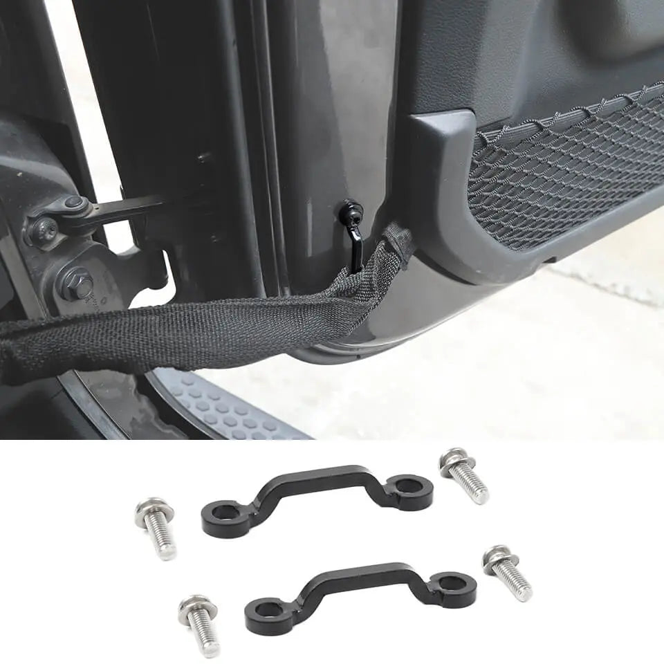 For 2007+ Jeep Wrangler JK JKU JL JLU JT Door Limit Strap Bracket with Screws