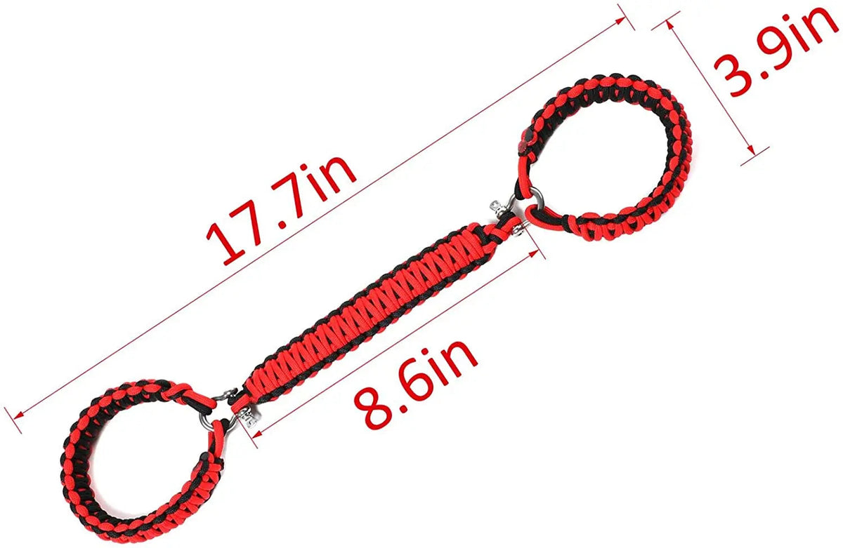For 2007-2023 Jeep Wrangler JK JKU JL JLU JT Roll Bar Grab Handles Paracord Grip Handle – For Bare Roll Bar Only (Not for Roll Bar Covers)