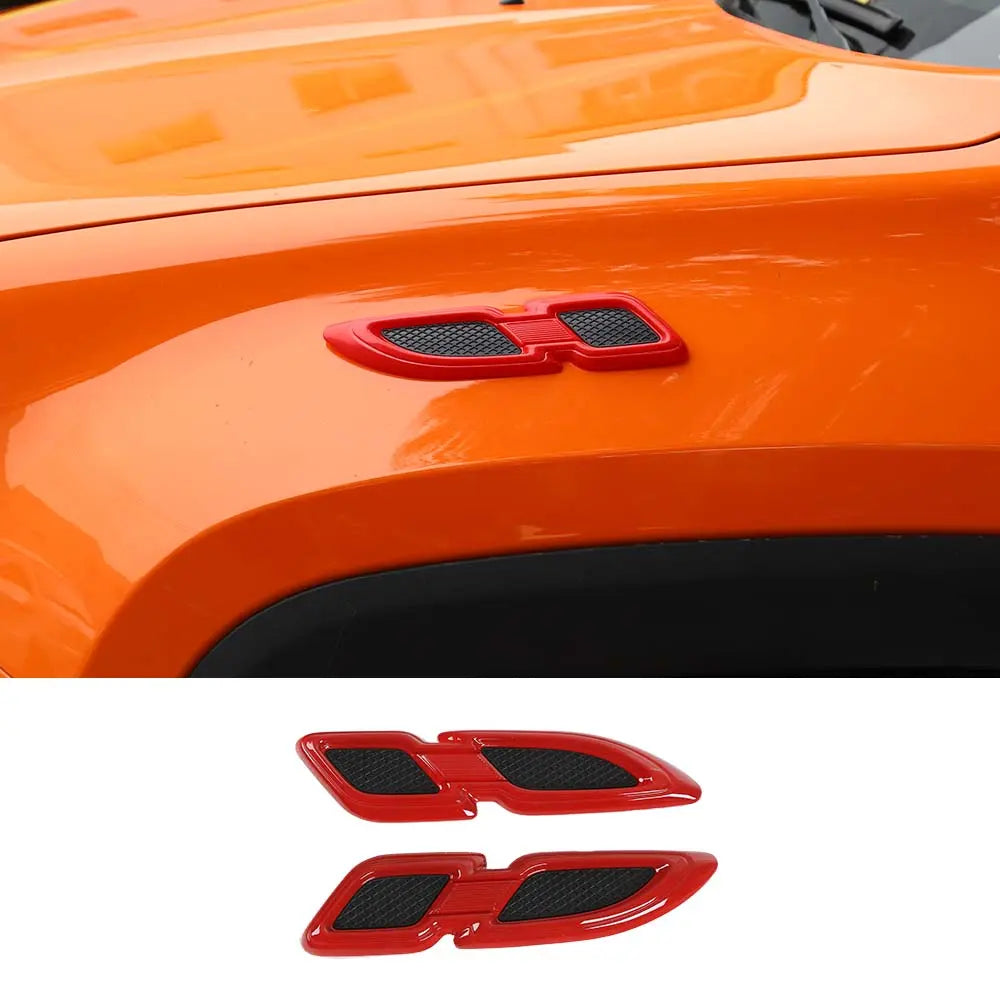 For 2007+ Jeep Wrangler JK JKU JL JLU JT & Renegade Front Hood Air Vent Outlet Fender Trim Cover
