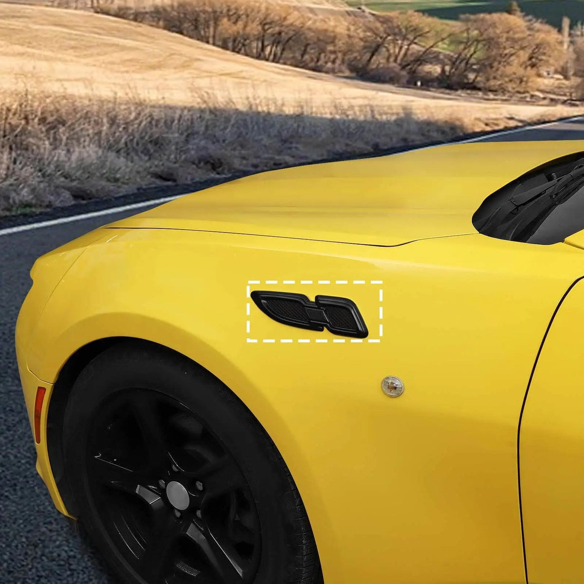 For 2007+ Jeep Wrangler JK JKU JL JLU JT & Renegade Front Hood Air Vent Outlet Fender Trim Cover