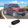 For 2007+ Jeep Wrangler JK JL 2Door Car Cover Waterproof Black Dust UV Protection