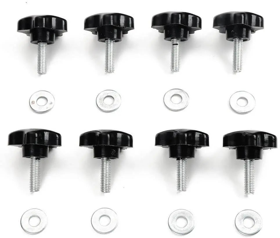 For 2007+ Jeep Wrangler JK JL 2Door Hardtop Removal Bolts Thumb Screws & D Ring Tie Down Anchors