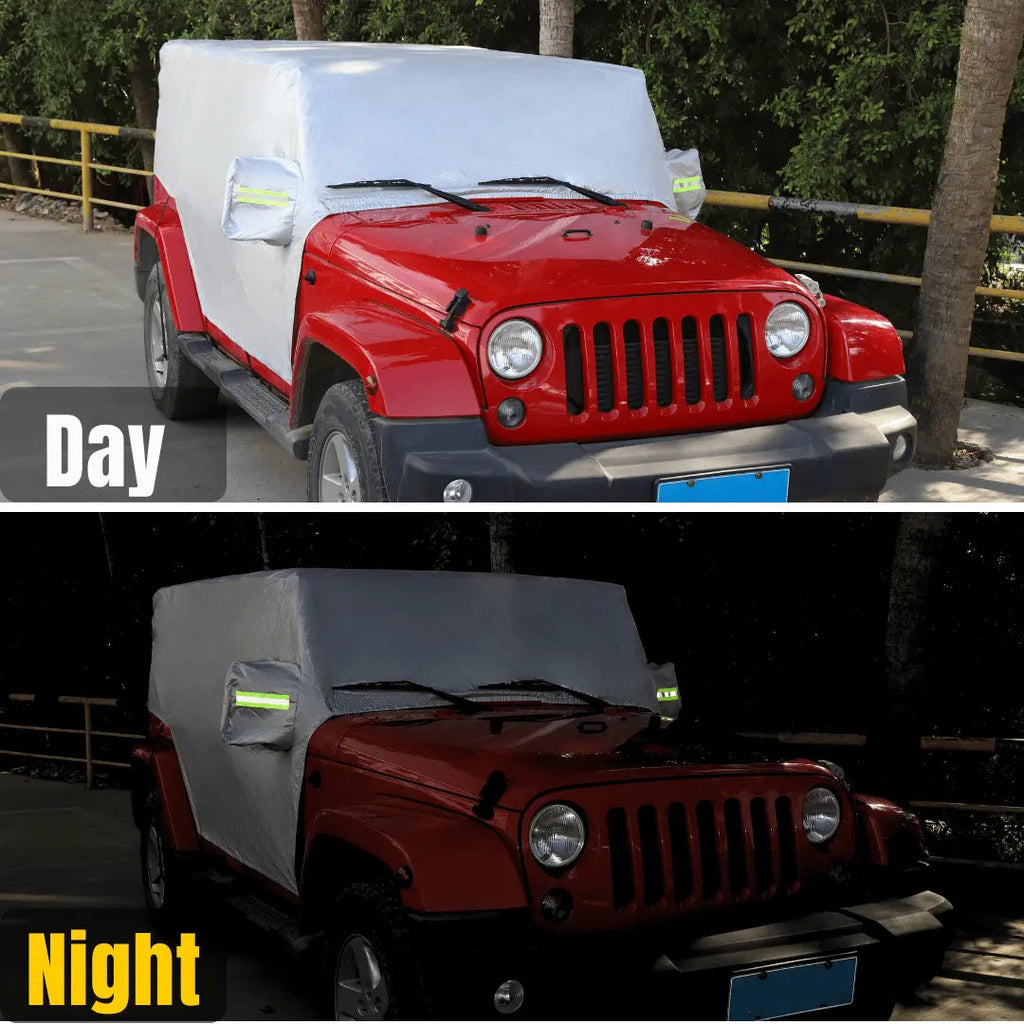 For 2007+ Jeep Wrangler JK JL 4 Door All-Weather Car Cover – Waterproof, Windproof, UV-Resistant, Scratch & Dust Protection