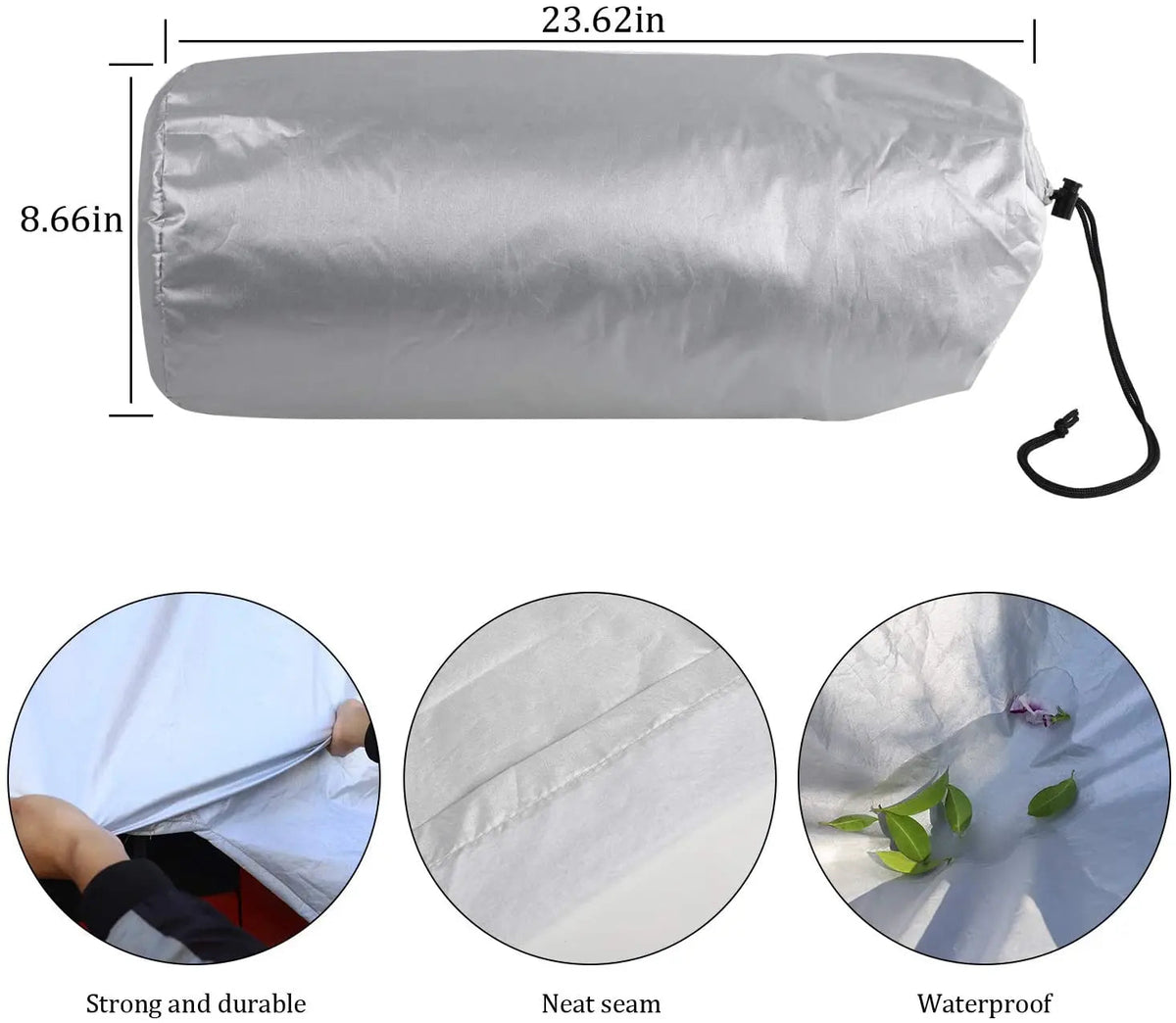 For 2007+ Jeep Wrangler JK JL 4 Door All-Weather Car Cover – Waterproof, Windproof, UV-Resistant, Scratch & Dust Protection