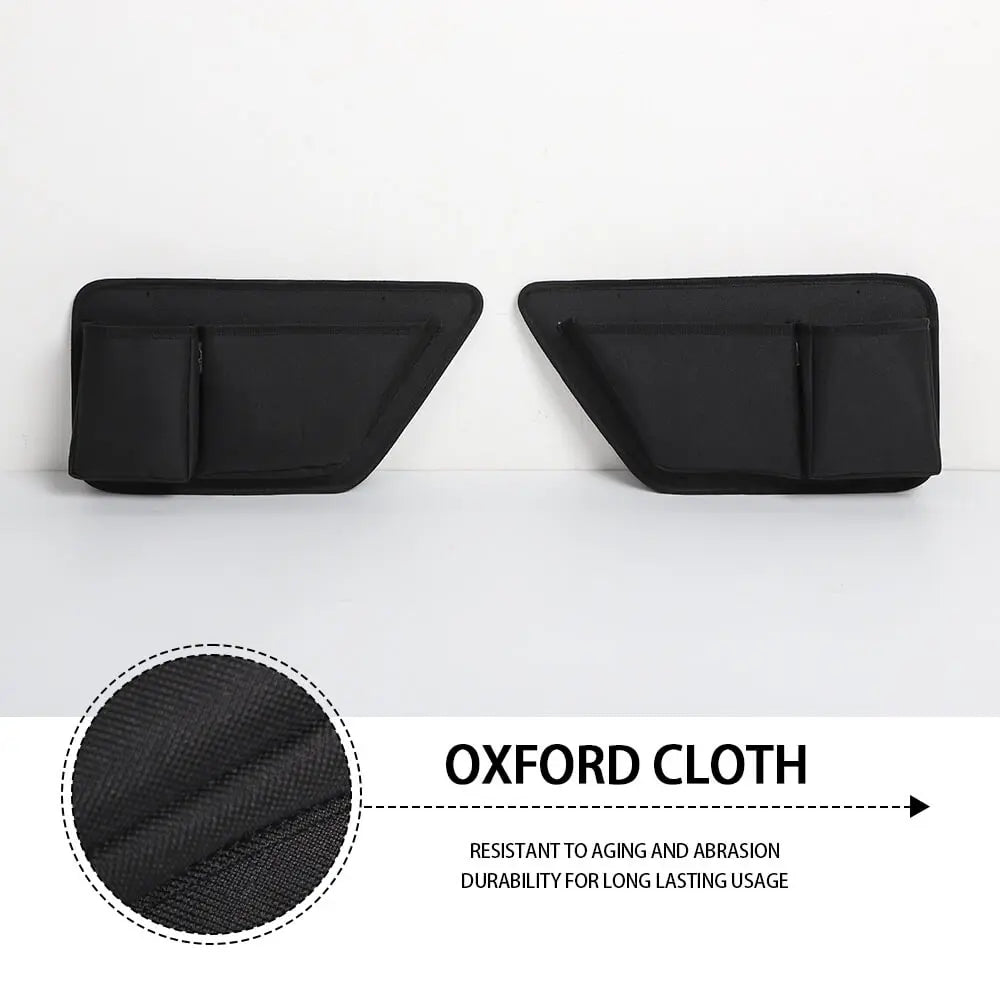 For 2007+ Jeep Wrangler JK JL JT Front Door Net Replacement Storage Bag Door Map Pockets Organizer