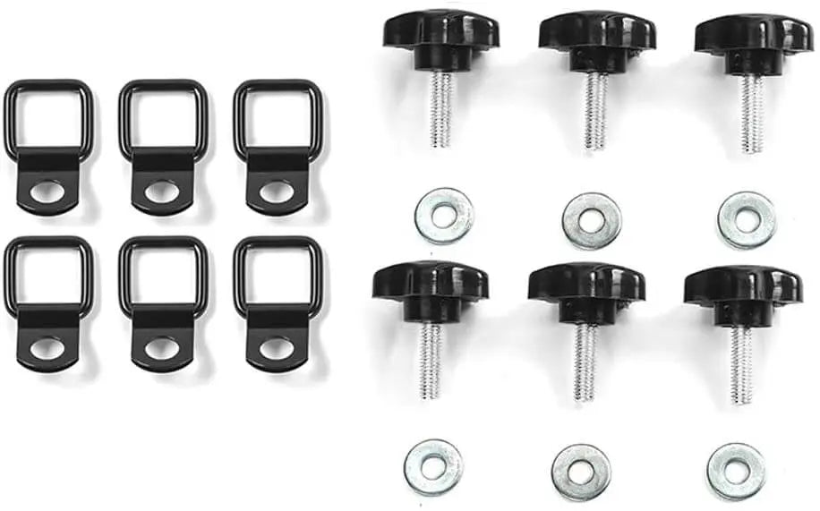 For 2007+ Jeep Wrangler JK JL TJ 4 door Hardtop Thumb Screws Quick Removal Hardtop Bolts with 6 Tie Down Anchors