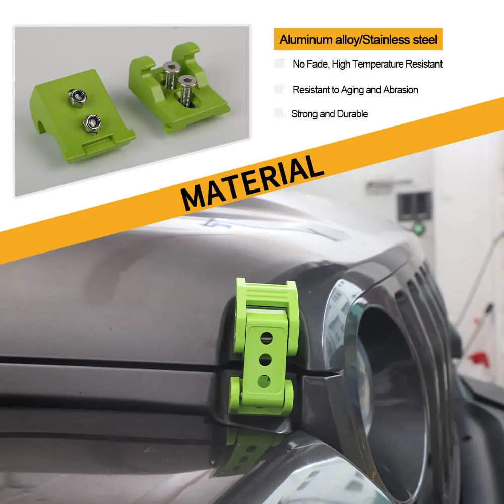 For 2007+ Jeep Wrangler JK JL & Gladiator JT Car Side Hood Catch Latches Buckle