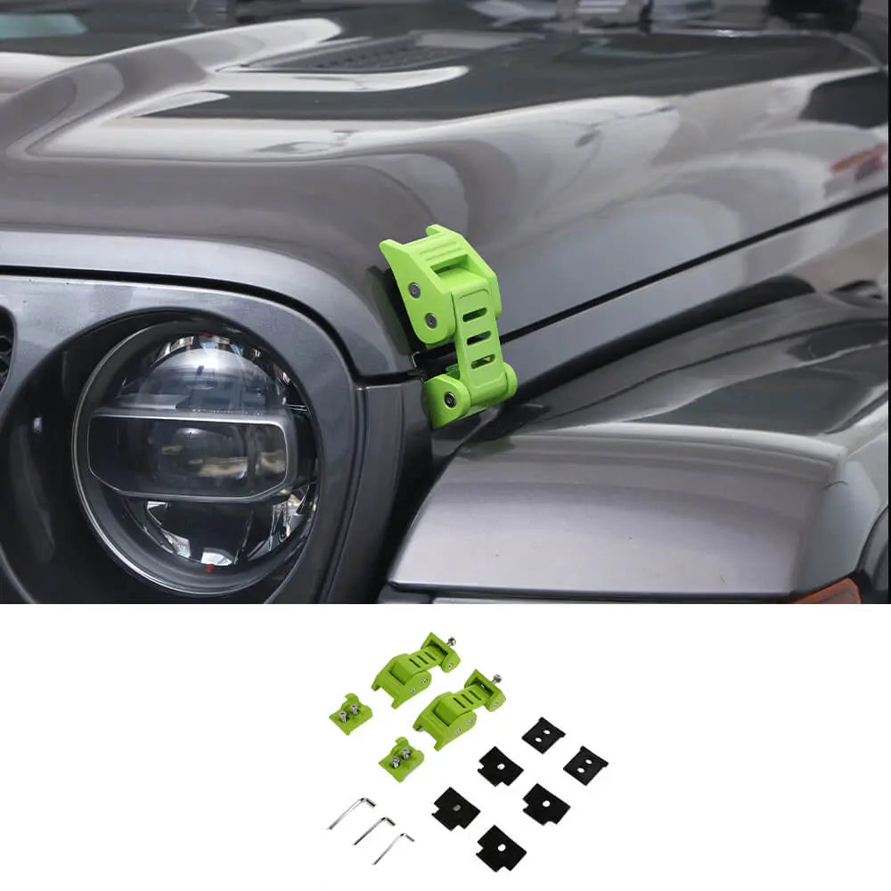 For 2007+ Jeep Wrangler JK JL & Gladiator JT Stainless Steel Hood Latches Hood Lock Catch Kit